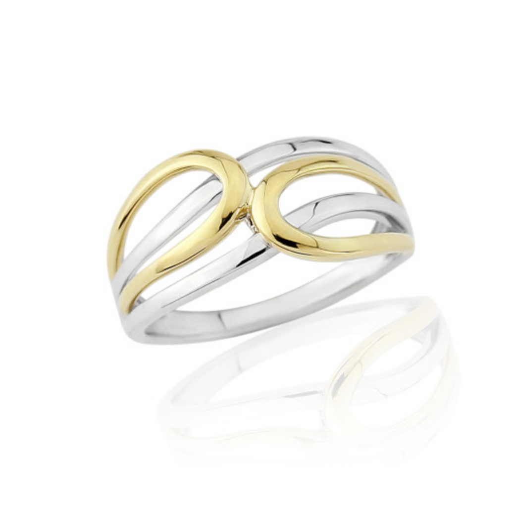 9ct Yellow And White Gold Ring