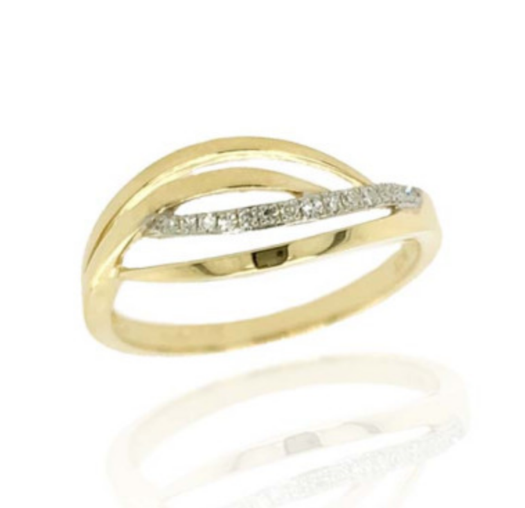 9ct Yellow Gold Diamond Dress Ring
