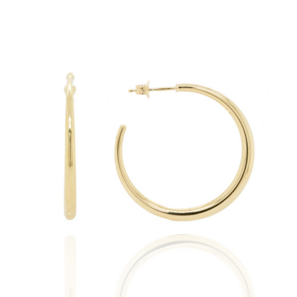 9ct Yellow Gold Graduating Hoop Earring