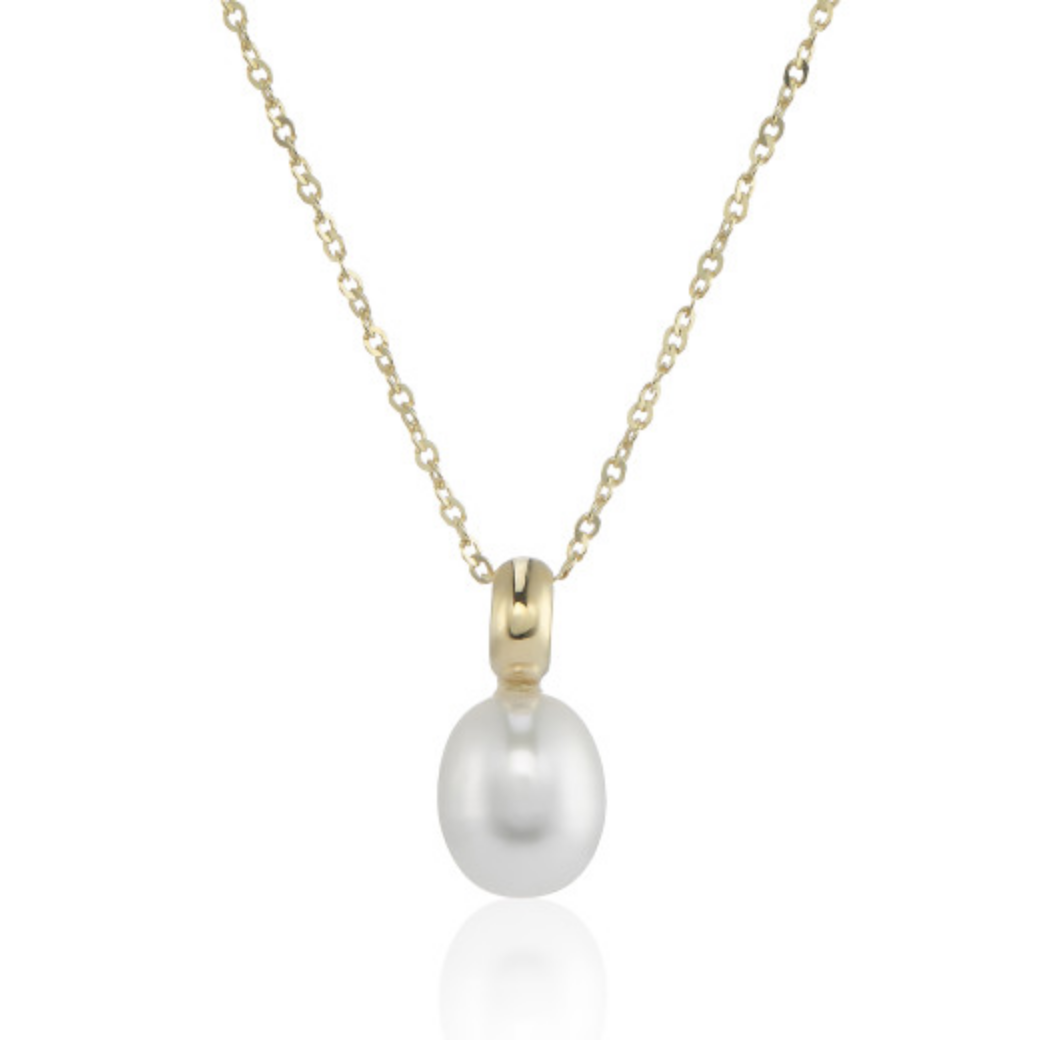9ct Yellow Gold Culture Pearl Pendant Necklace