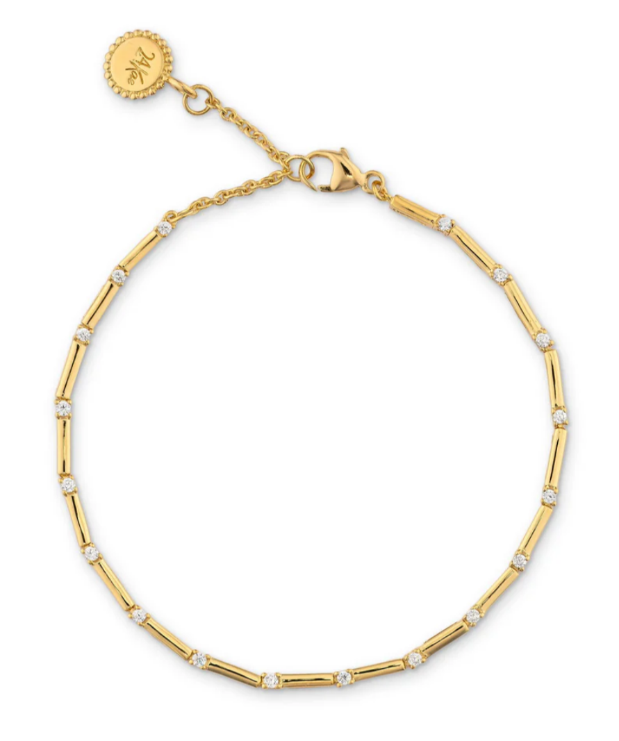 24Kae Bracelet With Small Stones – Barnes Jewellers
