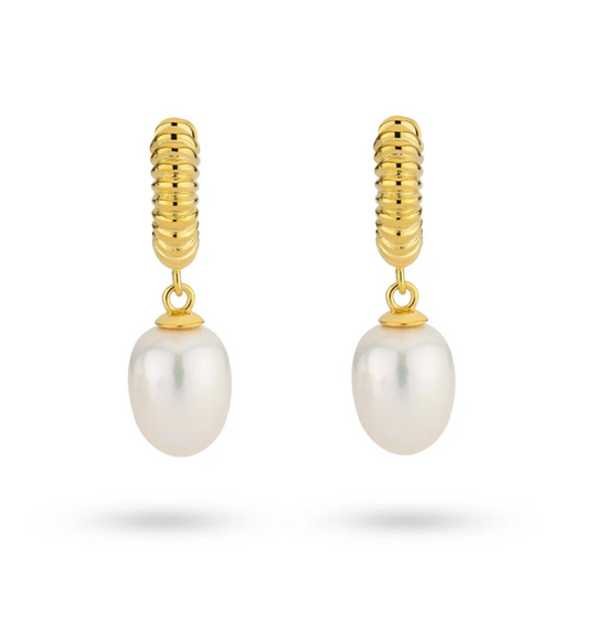 24Kae Earring with Sweetwater Pearl