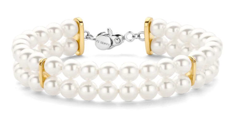 Ti Sento Double Pearl Strand Ladies Bracelet