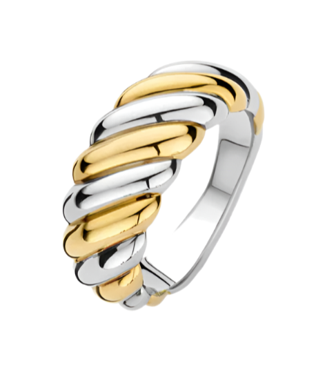 Ti Sento Two Tone Chunky Twist Ring
