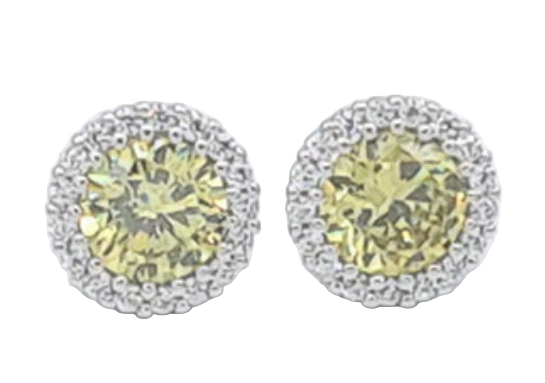 Silver Peridot Earring