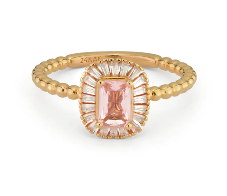 24Kae Ring with Colored Stones