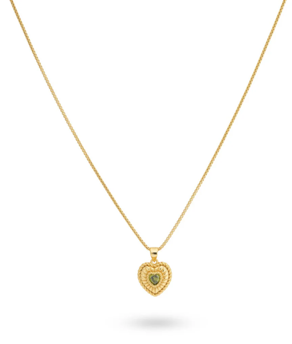 24Kae Necklace with Heart Shaped Pendant