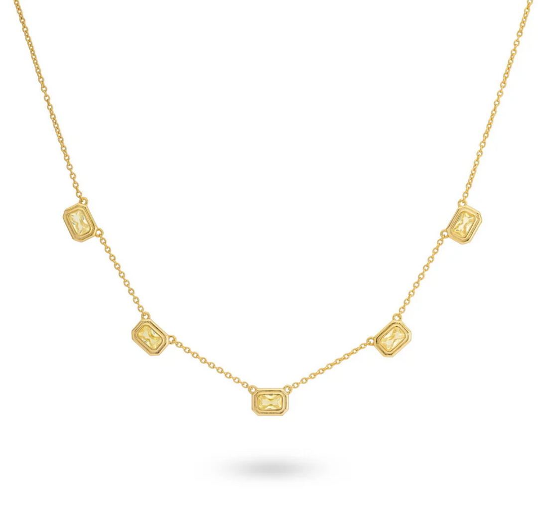 24Kae Necklace with Vintage Look Stones