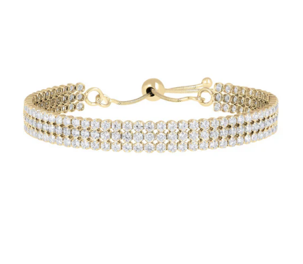 Bronzallure Shiny CZ Gemstone Friendship Bracelet