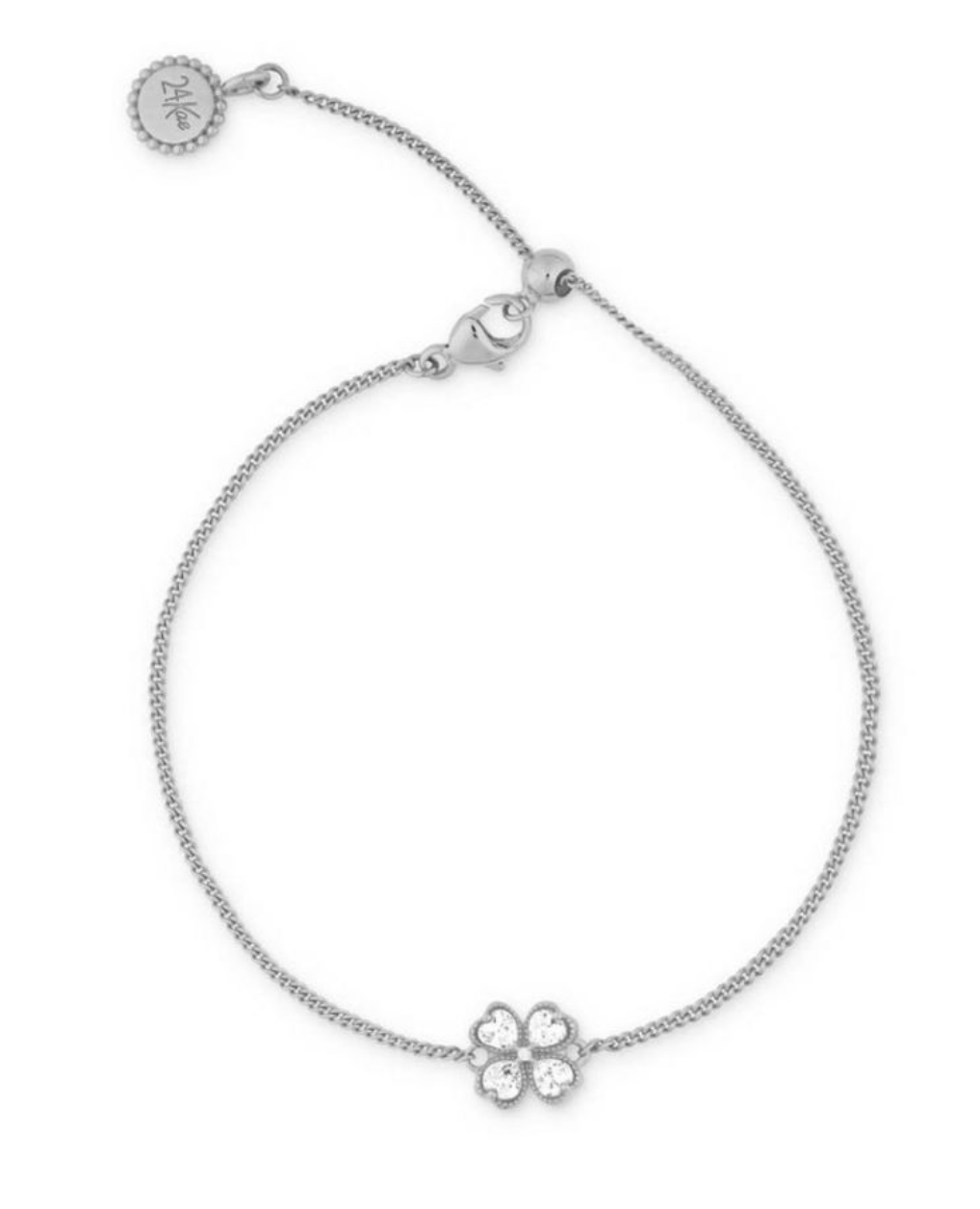 24Kae Bracelet With A Clover Ornament – Barnes Jewellers