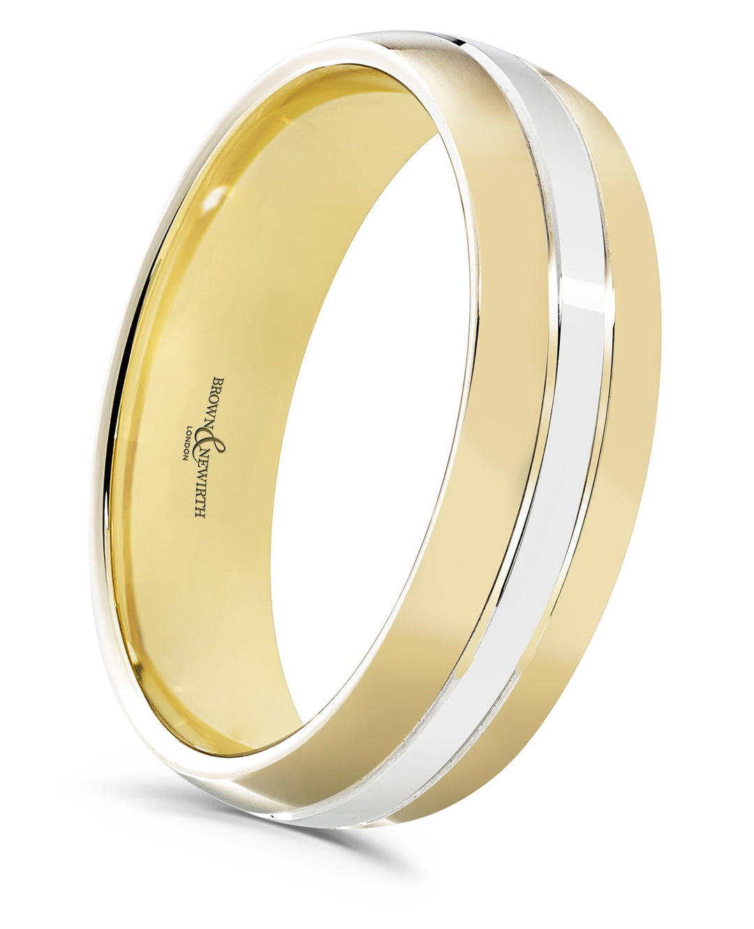 Gents Two Tone Wedding Ring