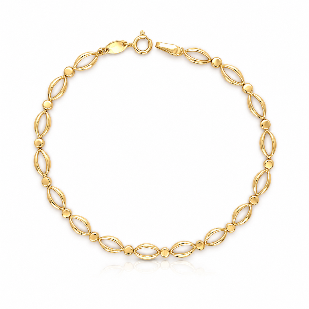 9ct Gold Oval Link Bracelet