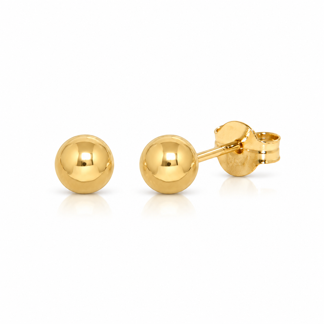 9ct Gold 4MM Stud Earrings
