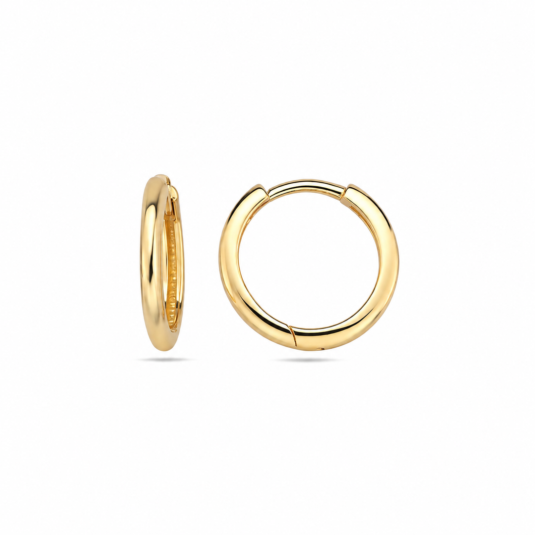 9ct Gold Plain Hoop Earrings