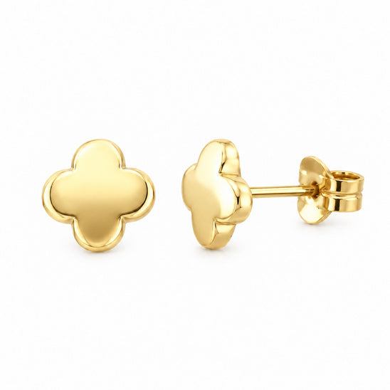 9ct Gold Flower Shaped Earrings