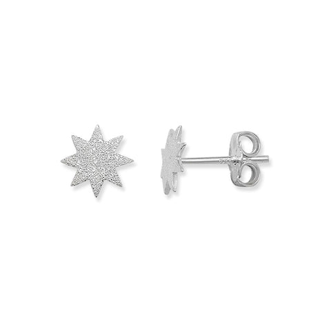 Frosted Star Stud Earrings