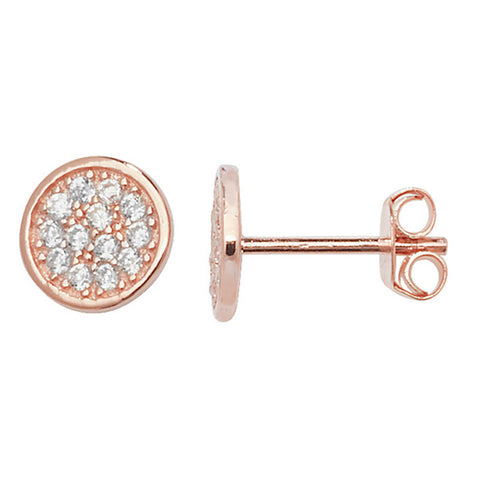 Classic Rose Gold CZ Stud