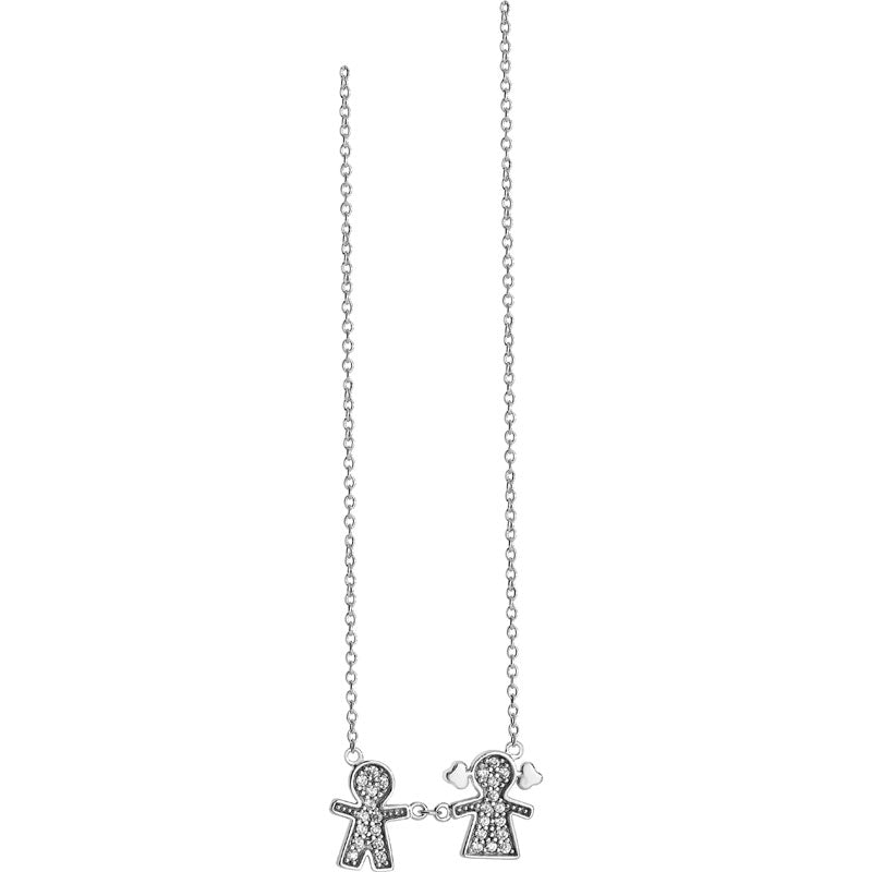 CZ Boy Girl Necklace