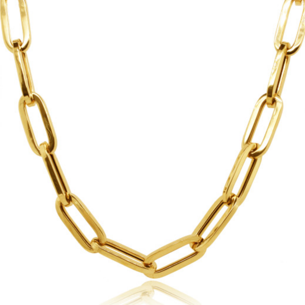 9ct Yellow Gold Paperclip Necklace