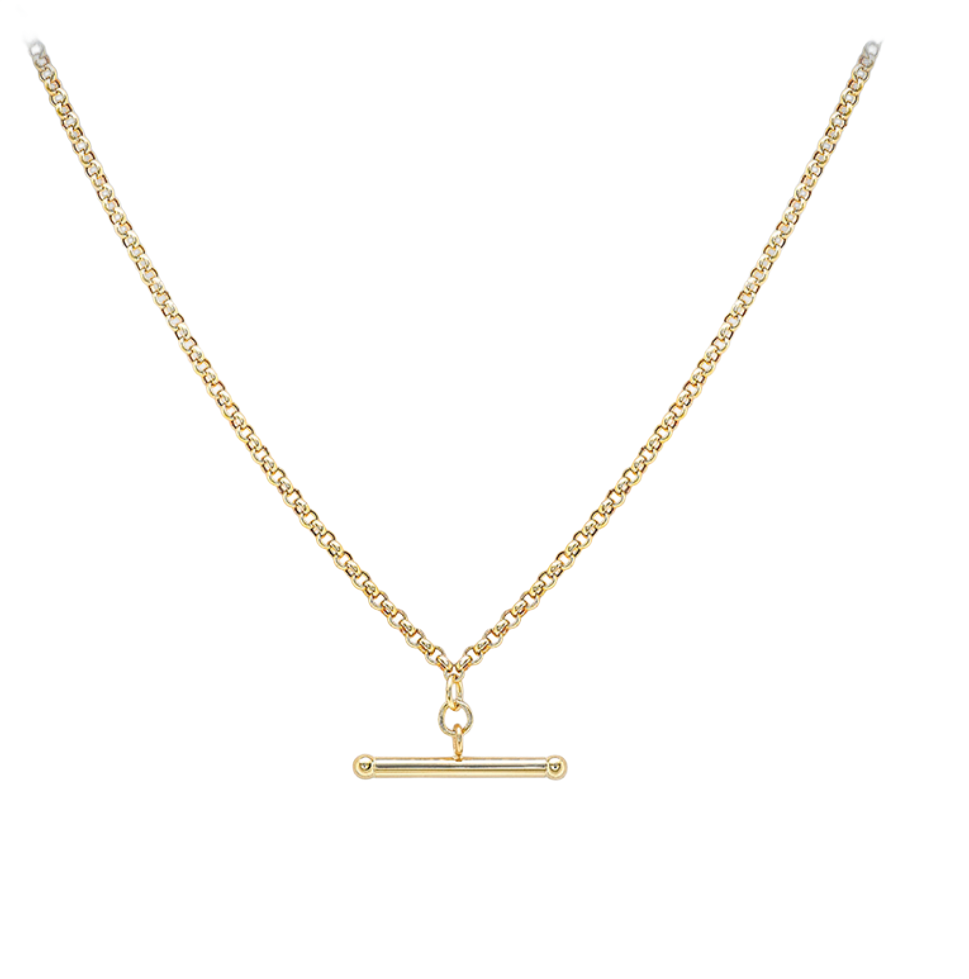 9ct Yellow Gold T-Bar 80 Hollow Belcher Chain