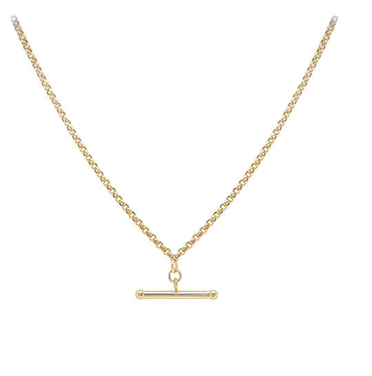 9ct Yellow Gold T-Bar 80 Hollow Belcher Chain