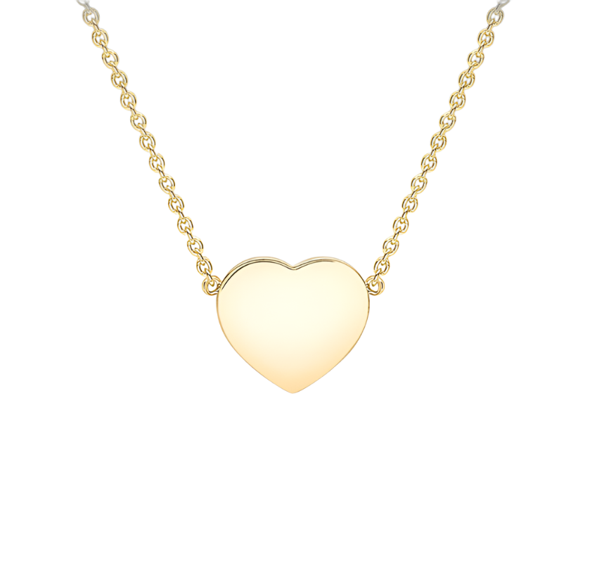 9ct Yellow Gold Heart Adjustable Necklace