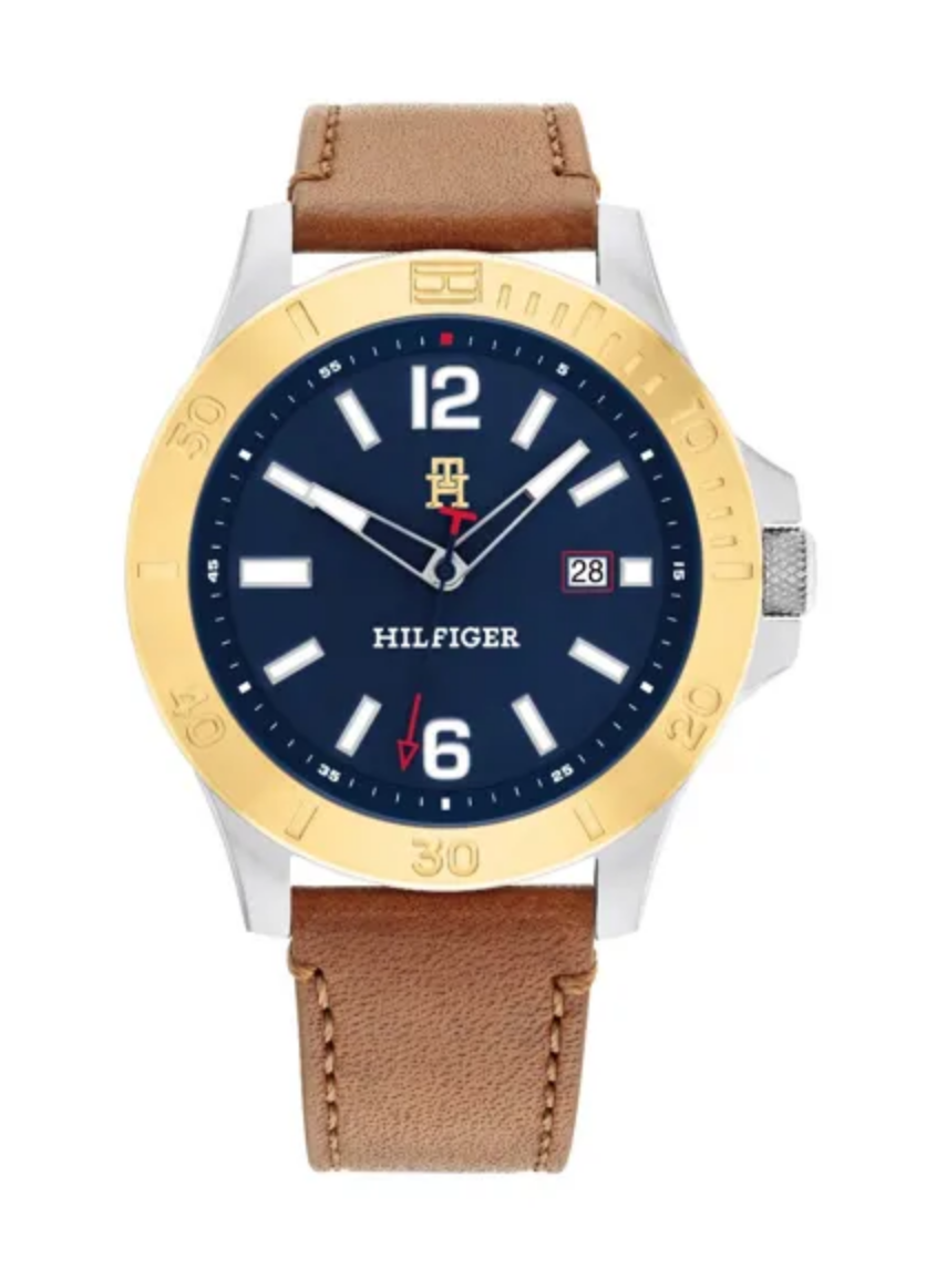 Tommy Hilfiger Ryan Le Brown Leather Strap