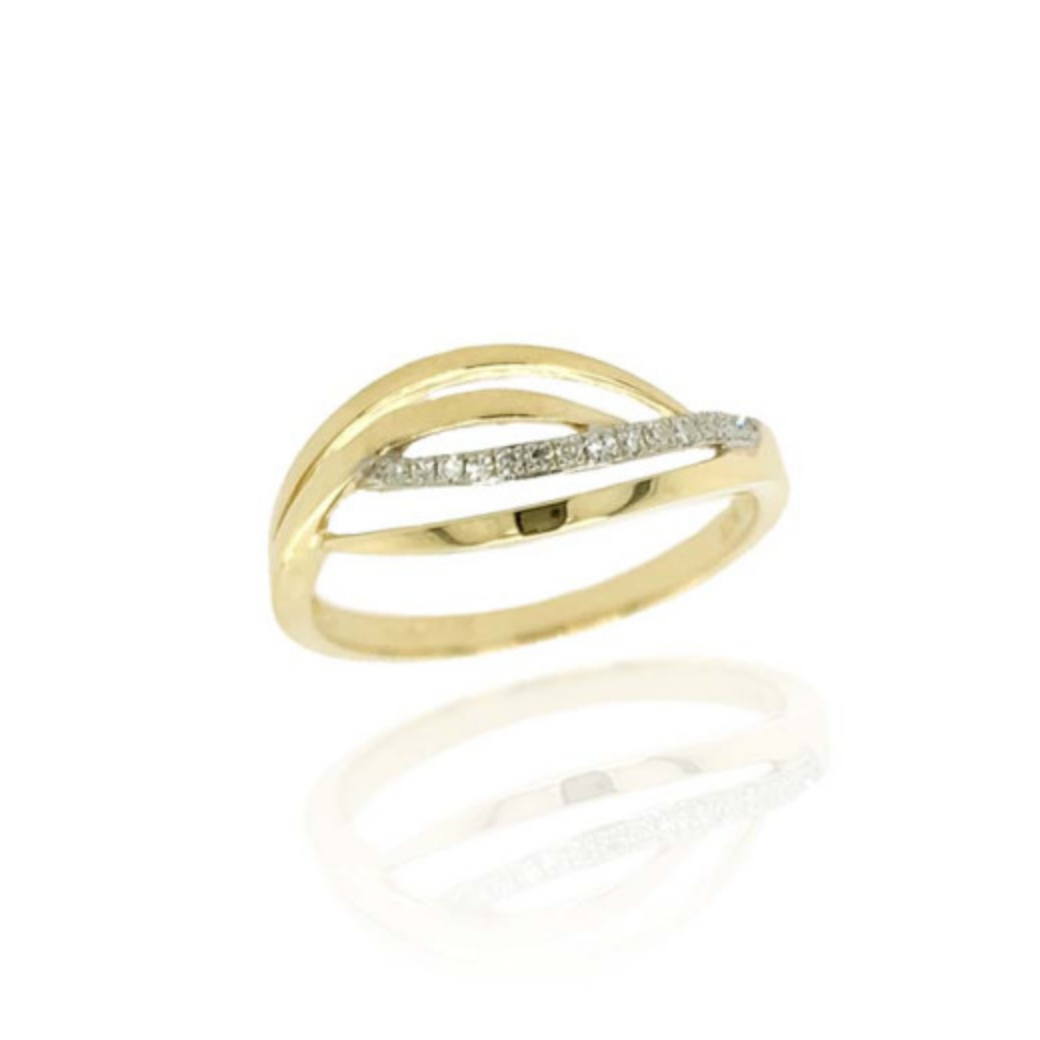 9ct Yellow Gold Diamond Dress Ring