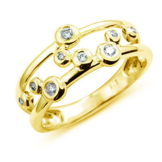 9ct Yellow Gold Diamond Ring