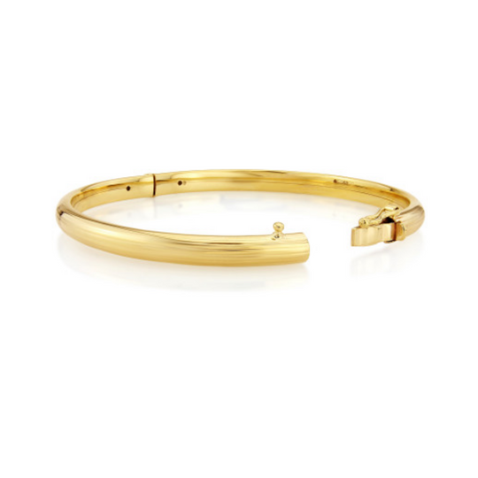 9ct Yellow Gold Stripe Texture Bangle