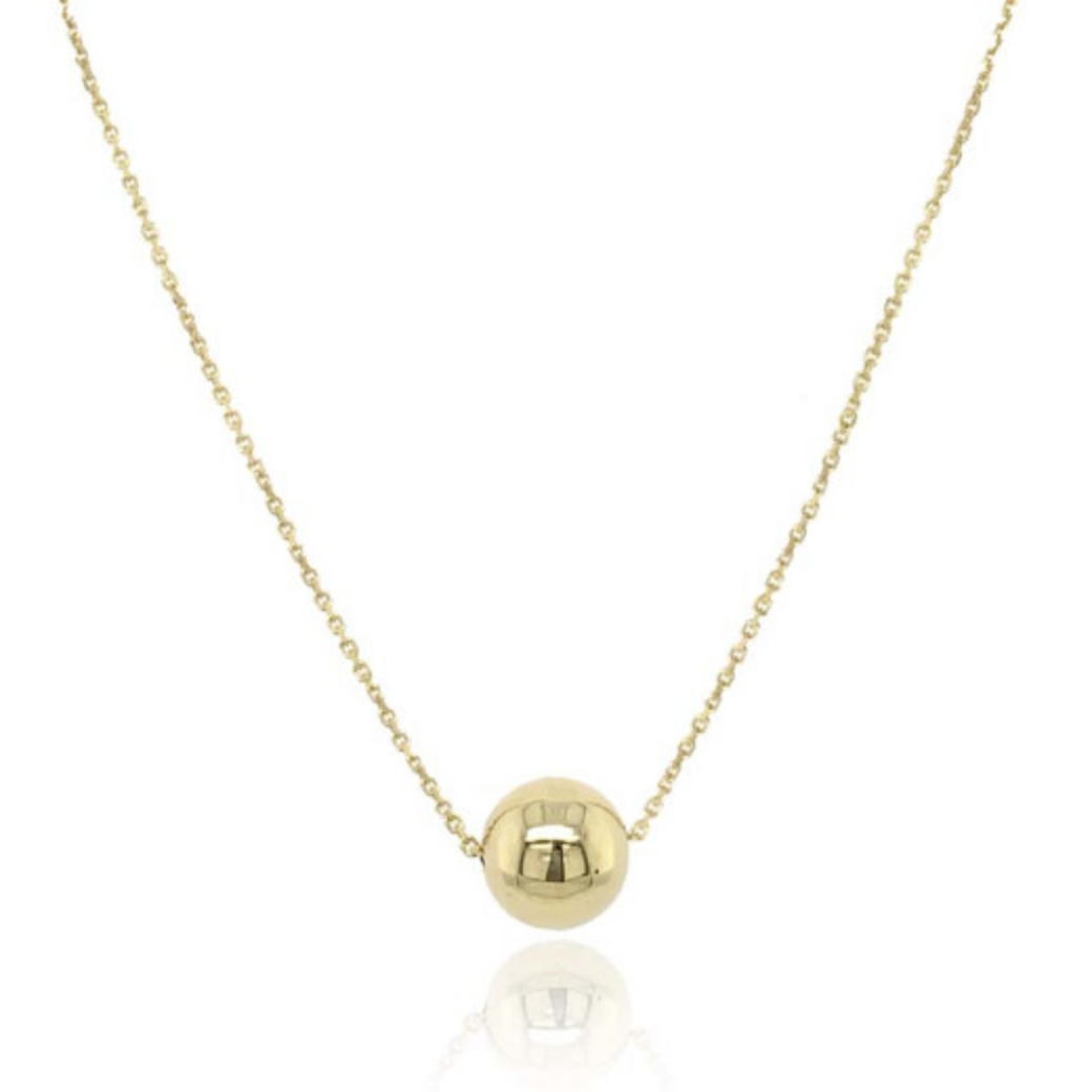 9ct Yellow Gold Bead and Chain Necklace