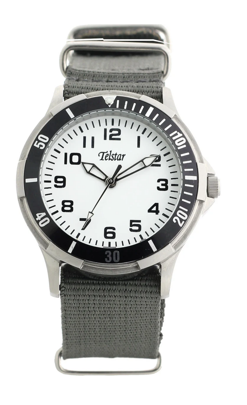 Telstar SS Boys Grey Nato Watch