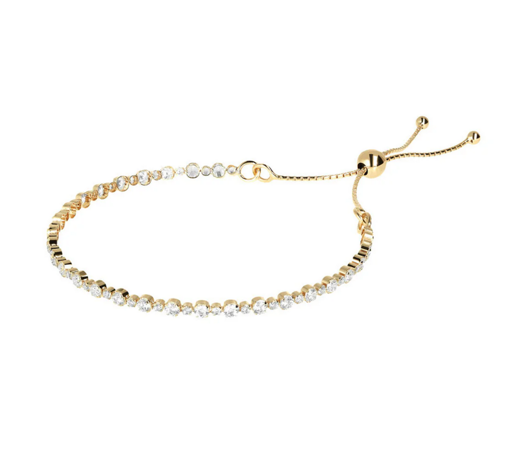 Mixed Golden Tennis Bracelet with Cubic Zirconia