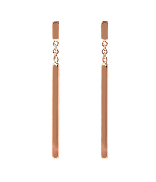 Wire Pendant Earrings with Bar