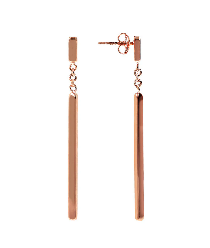 Wire Pendant Earrings with Bar