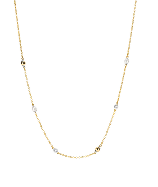 Ti Sento Pearl Charm Necklace