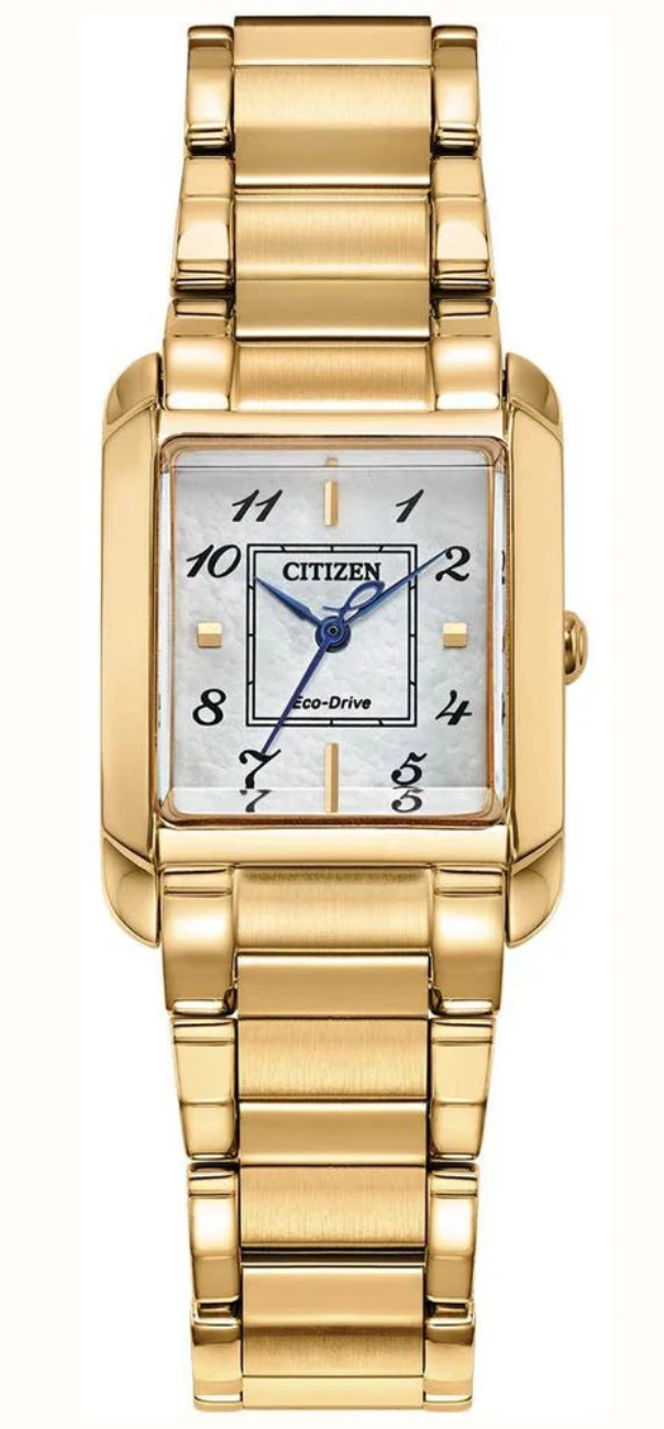 Citizen Eco-Drive Bianca Mother-of-Pearl Dial / Gold PVD Stainless Steel Bracelet