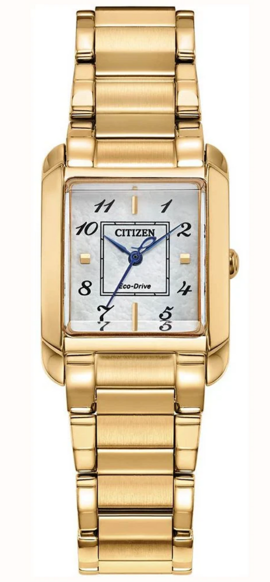 Citizen Eco-Drive Bianca Mother-of-Pearl Dial / Gold PVD Stainless Steel Bracelet