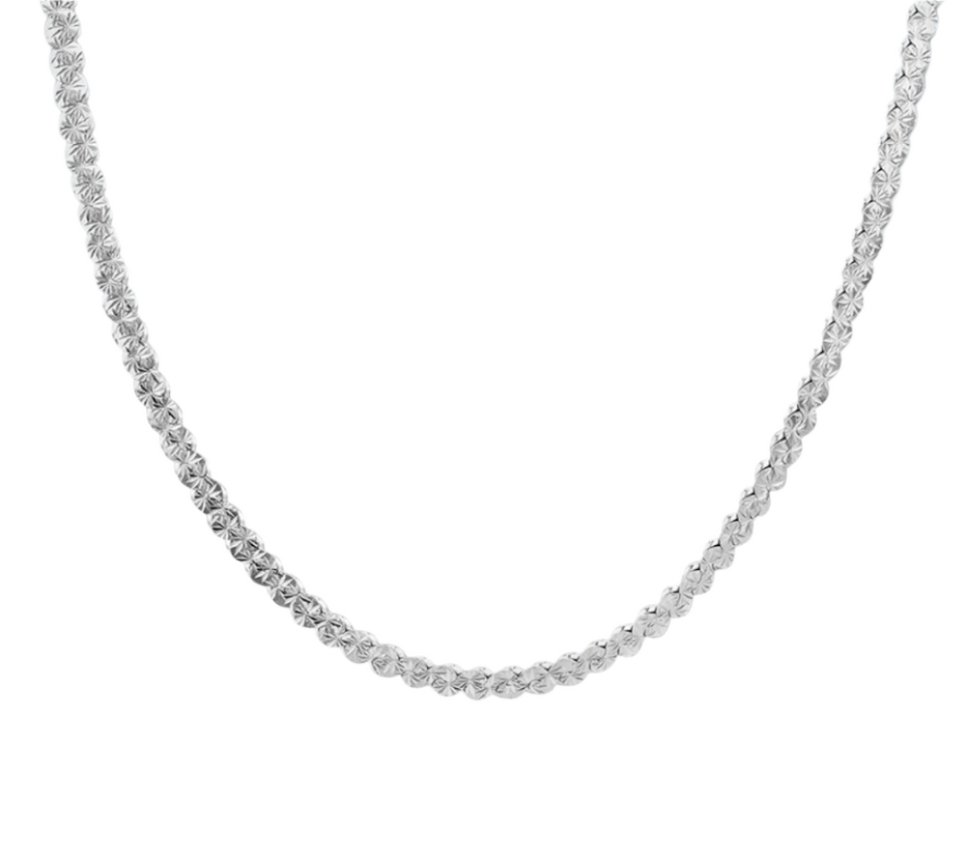 Sterling Silver Diamond Cut Serpentine Chain