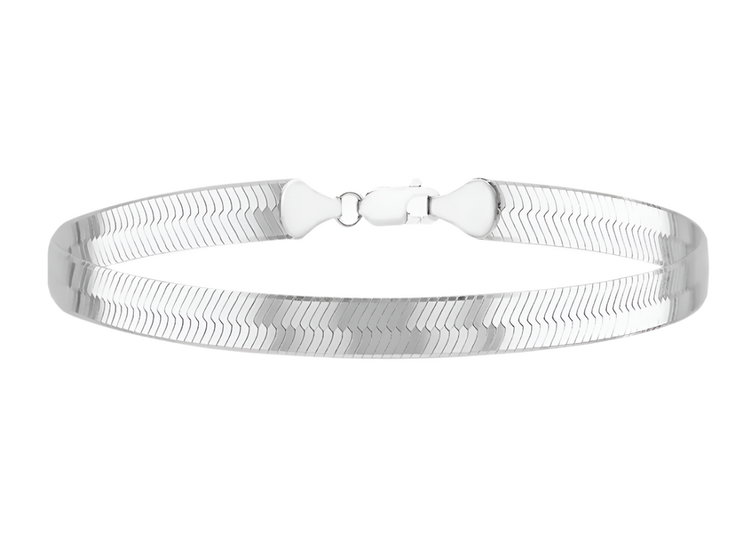Sterling Silver Triple Herringbone Bracelet