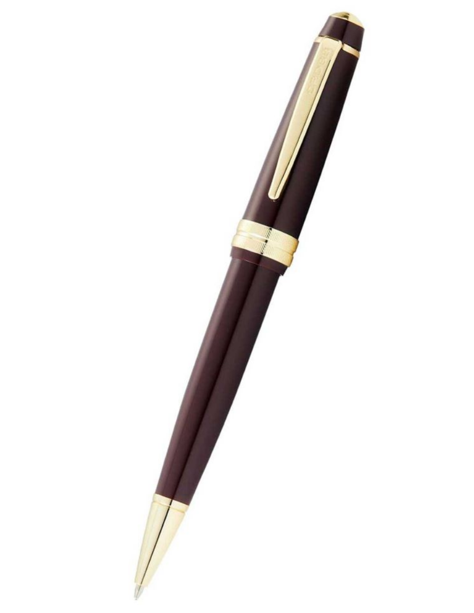 Cross Bailey Light Polished Burgundy Resin & Gold Tone Ballpoint Pen