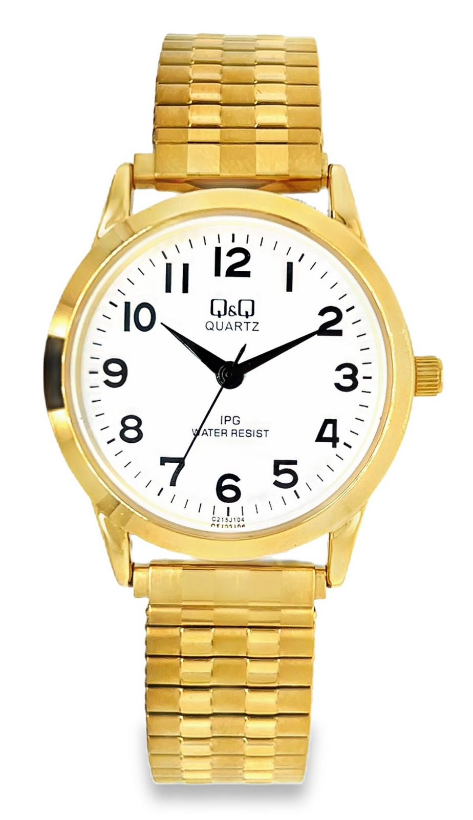 Q&Q Ladies Gold Plated Watch with Expanding Bracelet
