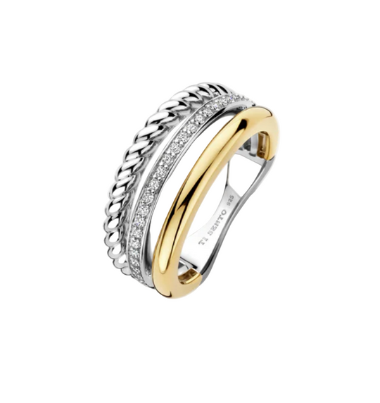 Ti Sento Gold Plated Silver Ring