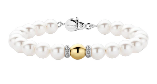 Ti Sento Milano Beaded Pearl Bracelet