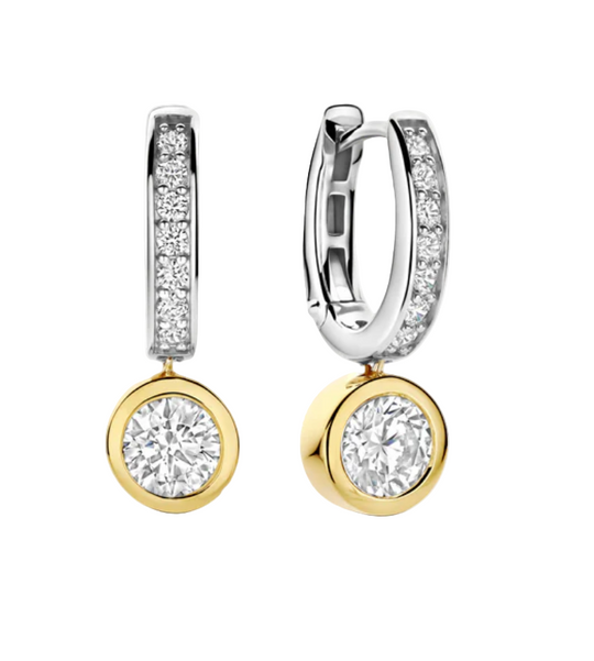 Ti Sento Two Tone Set Hoop Earrings