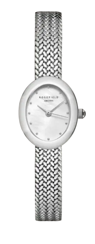 Rosefield Mini Oval Silver Ladies Watch