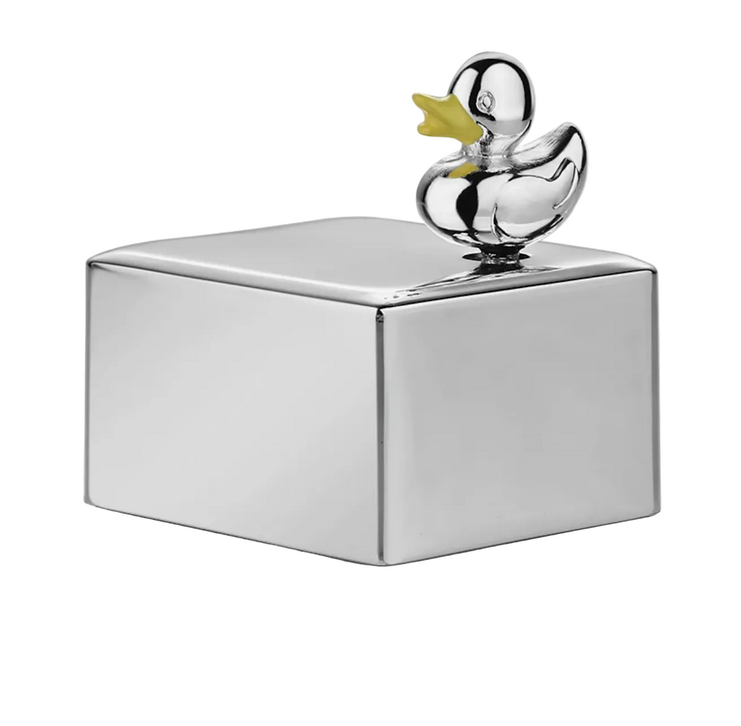 Silver Plated Duck Musical Box