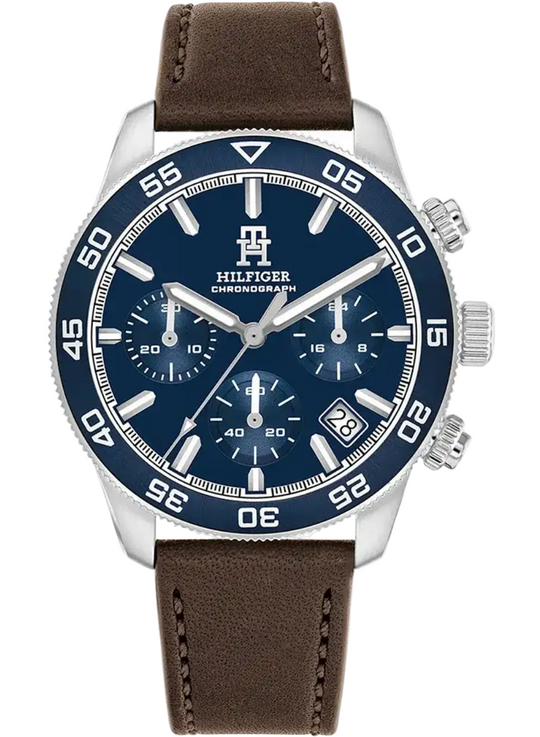 Tommy Hilfiger Mens Leather Strap Watch