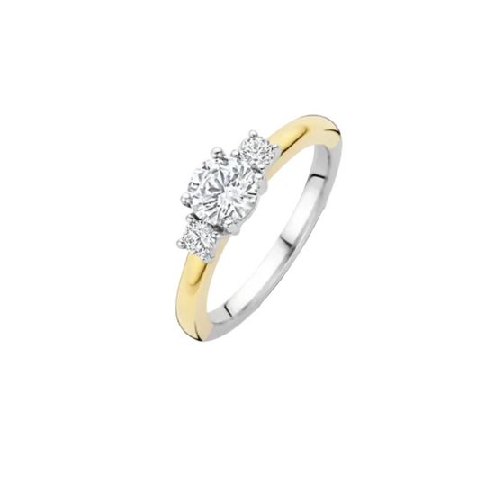 Ti Sento Classic Triple Zirconia Ring