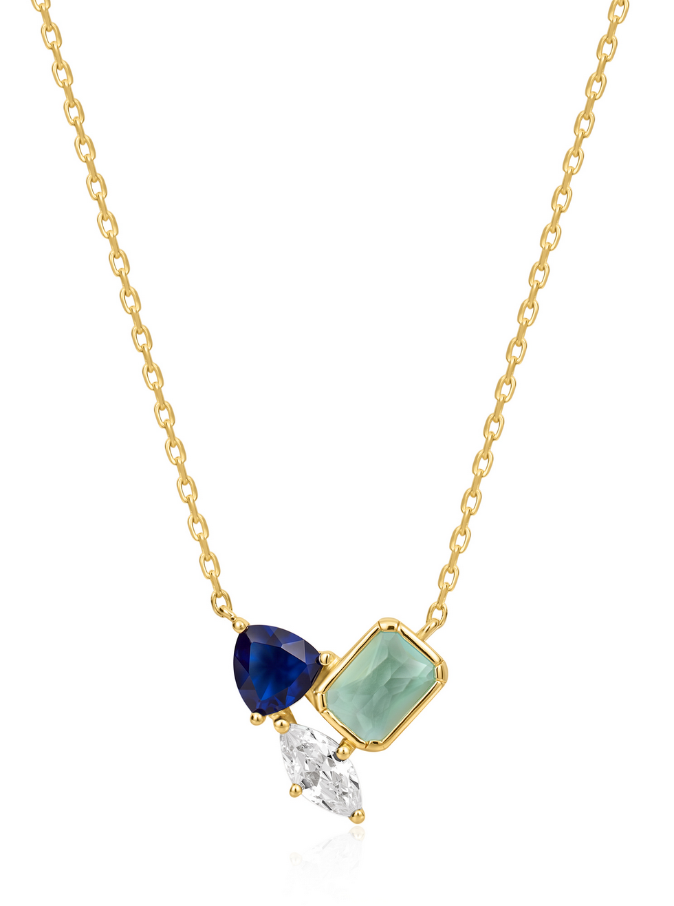 Gold Plated Coloured Necklace